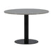 QUVIO Ronde Eettafel - Grijs Terrazzo - Zwart Metalen Frame - 106 cm