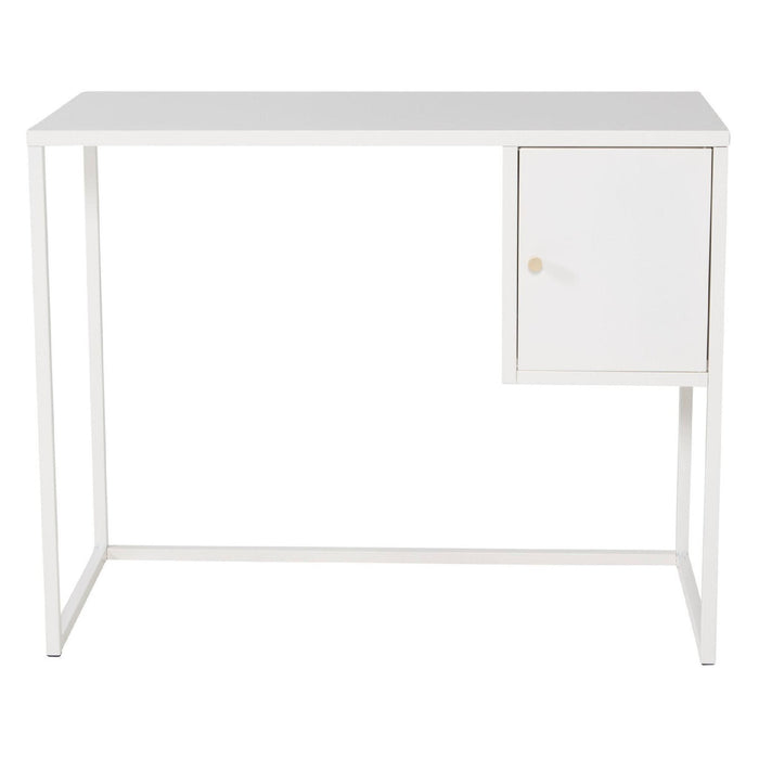 QUVIO Zeno Bureau Wit - Modern Industrieel Design - Stijlvol en Functioneel