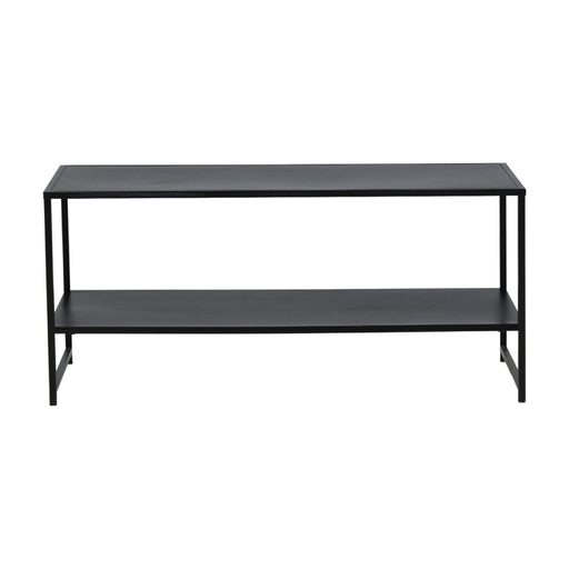 QUVIO Bijzettafel Zwart - Minimalistisch Ontwerp - Extra Opbergplank