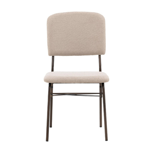 QUVIO Bura Eetkamerstoel 2-pack - Stijlvol en Comfortabel - Beige en Bruin