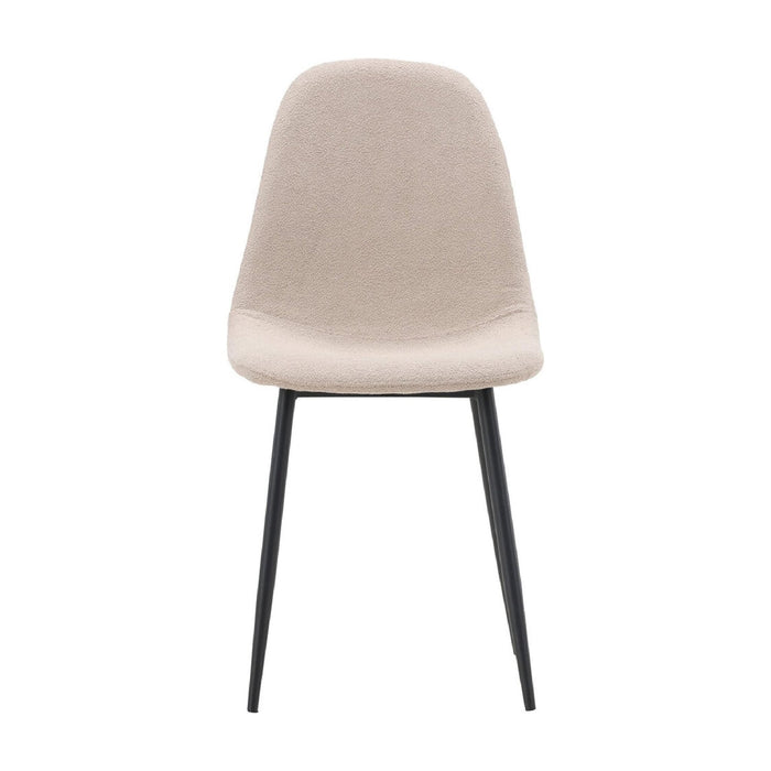 QUVIO Yira Eetkamerstoel 2-pack - Zwart Beige - Scandinavisch Design