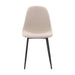QUVIO Yira Eetkamerstoel 2-pack - Zwart Beige - Scandinavisch Design