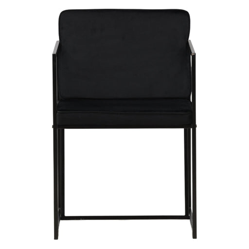 QUVIO Pilo Eetkamerstoel 2-pack - Zwart Fluweel - Scandinavisch Design