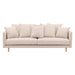 QUVIO Ivo Bank - Whitewash Beige Linnen - Scandinavisch Design - 3-zits Elegantie