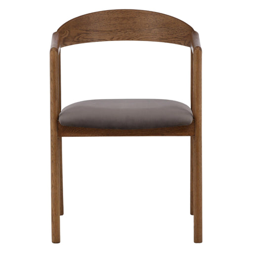QUVIO Eetkamerstoel 2-pack - Natuurlijke Bruine Stof - Scandinavisch Design