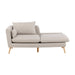 QUVIO Newton Sofa - Licht houtlook linnen - Scandinavisch design