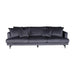 QUVIO Bank Yellowstone - Luxe Fluweel - Scandinavisch Design - Donkergrijs