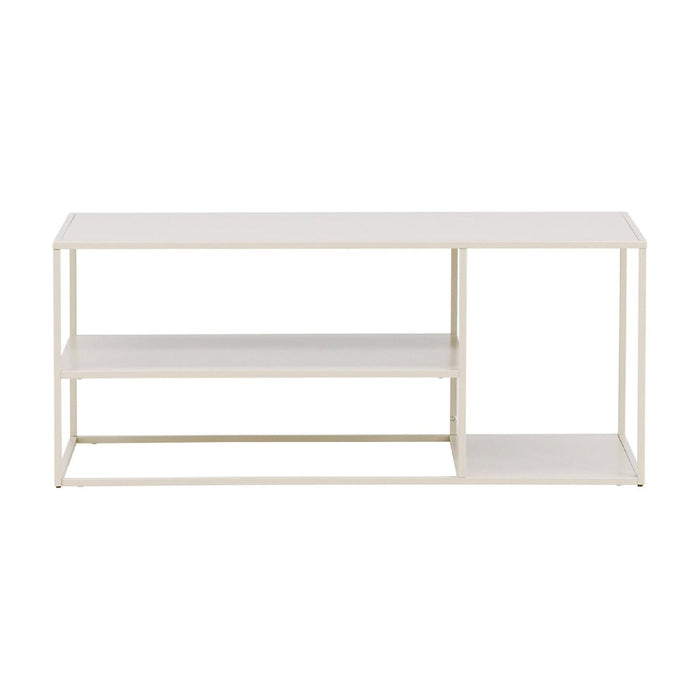 QUVIO Stijlvolle Salontafel - Moderne Uitstraling - Beige Staal - Drie Oppervlakken