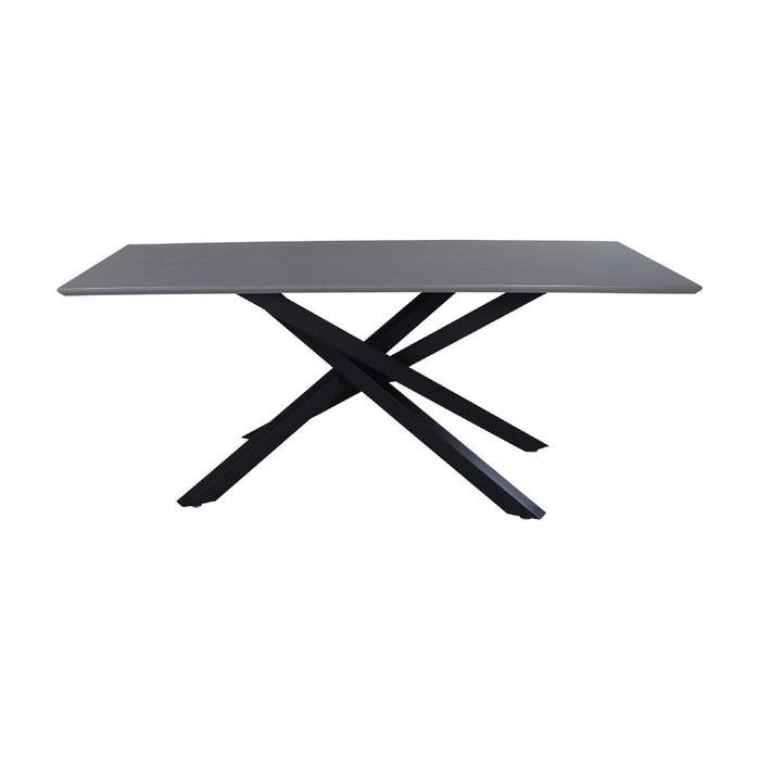 QUVIO Eettafel Hamilton - Stijlvol en modern - Zwart grijs fineer - 180x76x90 cm