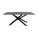 QUVIO Eettafel Hamilton - Stijlvol en modern - Zwart grijs fineer - 180x76x90 cm