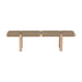 QUVIO Belmont Bank - Scandinavisch Design - Naturel Staal en Rattan
