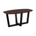 QUVIO Eettafel Sofia - Deens ovaal - 160x90 cm - W-poot - FSC gecertificeerd mangohout - Walnoot bruin