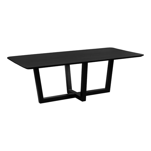 QUVIO Eettafel Sofia - Rechthoekig - W-Poot - FSC-gecertificeerd mangohout - 220x110 cm - Zwart