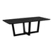 QUVIO Eettafel Sofia - Rechthoekig - W-Poot - FSC-gecertificeerd mangohout - 220x110 cm - Zwart
