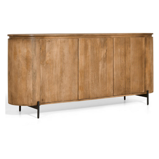 Nest of Nora Mangohouten dressoir Besa - 180x80x40 cm - 3 deuren - Lichtbruin