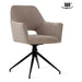 Set van 2 Nest of Nora draaibare eetkamerstoelen met armleuningen Savi - Velvet - Taupe