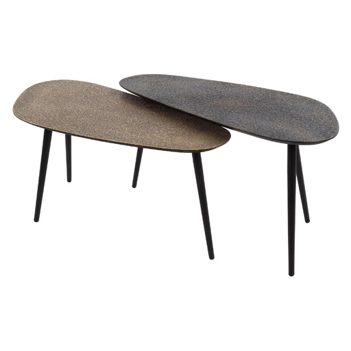 Nest of Nora Salontafel Aiko - Set van 2 niervormig - Moderne bijzettafel - Grijs