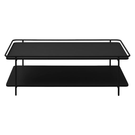 Nest of Nora Metalen salontafel rechthoekig - Met onderblad - 110x55 cm - Zwart