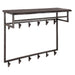 Nest of Nora Kapstok wandmodel met hoedenplank 12 haken - Acaciahout - Zwart
