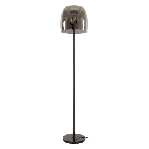 Nest of Nora Vloerlamp Nero - Staande lamp met glazen kap - E27 fitting - Smoke grey