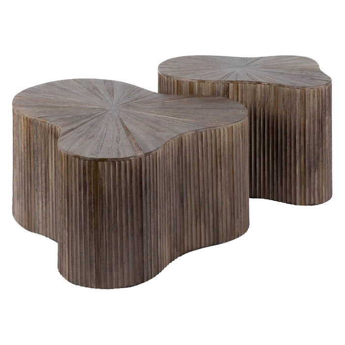Nest of Nora Salontafel set Sena - Set van 2 Shamrock - Massief teak hout - Espresso
