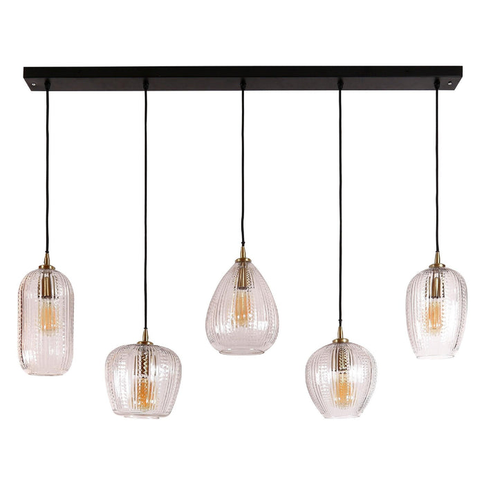 Nest of Nora Hanglamp 5-lichts voor boven eettafel - Diamant glas