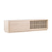 Nest of Nora Tv meubel Kaia met schuifdeur - Geribd design - Witwash