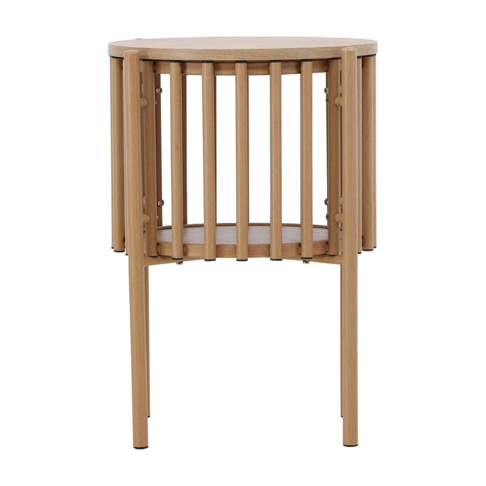 Nest of Nora Bijzettafel rond Scandinavisch design 45x65 cm - Houtlook - Nature