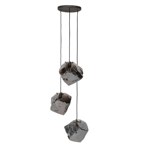 Nest of Nora Hanglamp Ravo - 3-lichts Getrapt - Glazen design - Chroom glas