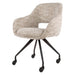 Set van 2 - Nest of Nora Eetkamerstoelen Tamo - Met armleuning - Draaibaar en op wieltjes - Creme