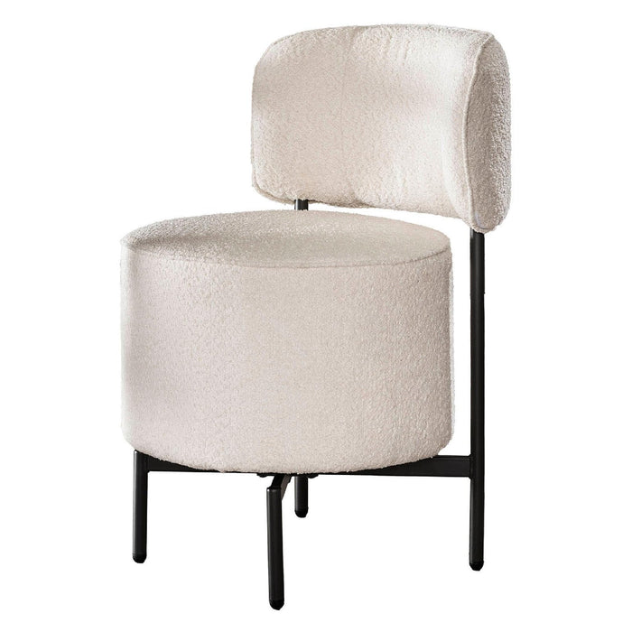Set van 2 - Nest of Nora Eetkamerstoelen Kiro - Draaibaar - Bouclé wit