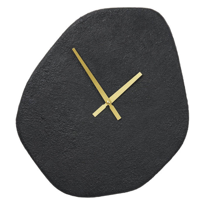 Nest of Nora Wandklok 38x45 cm organische vorm - Stil uurwerk - Zwart