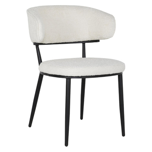 Set van 2 - Nest of Nora Teddy eetkamerstoelen met armleuning - Crème