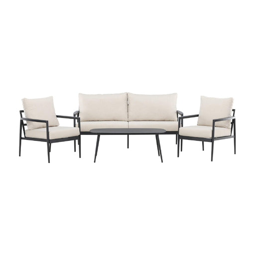 Nest of Nora Loungeset tuin aluminium met bank 2 stoelen en tafel - Beige