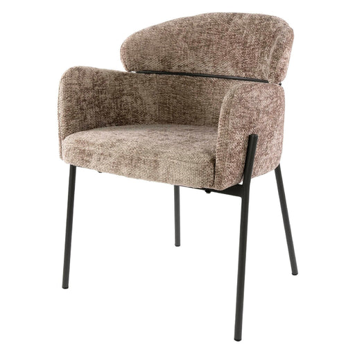 Set van 2 Nest of Nora Eetkamerstoelen Alea met armleuning - Champagne
