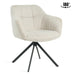Nest of Nora Draaibare eetkamerstoel Lune - Linnen bekleding - Beige