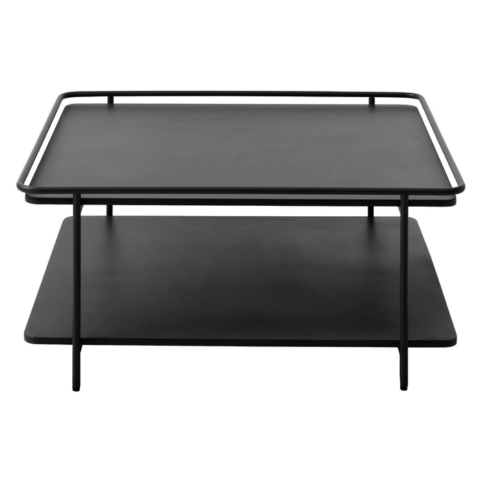 Nest of Nora Salontafel vierkant met onderblad 75x75 cm - Metaal - Zwart
