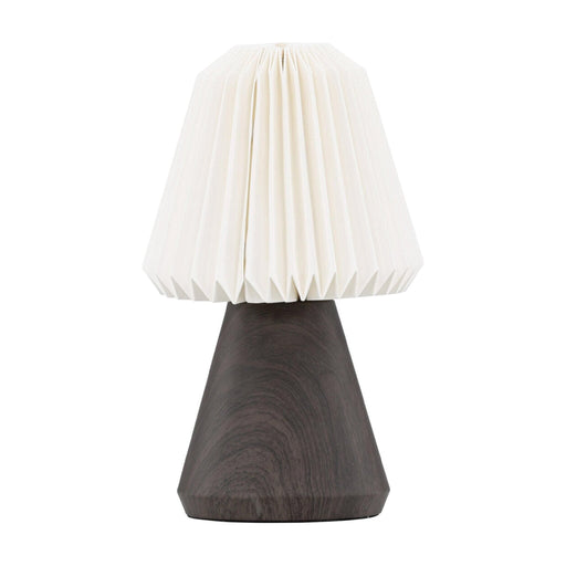 Nest of Nora Tafellamp design - Bureaulamp met plissé kap - Walnoot