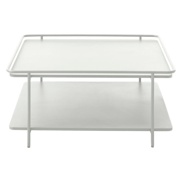 Nest of Nora Salontafel vierkant met onderblad 75x75 cm - Metaal - Wit