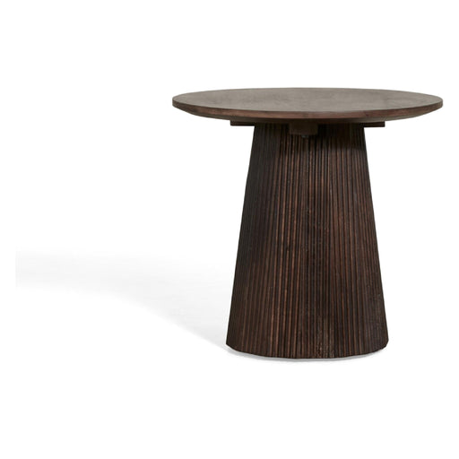 Nest of Nora Bijzettafel Nala - mangohout rond Ø50 cm - Donkerbruin