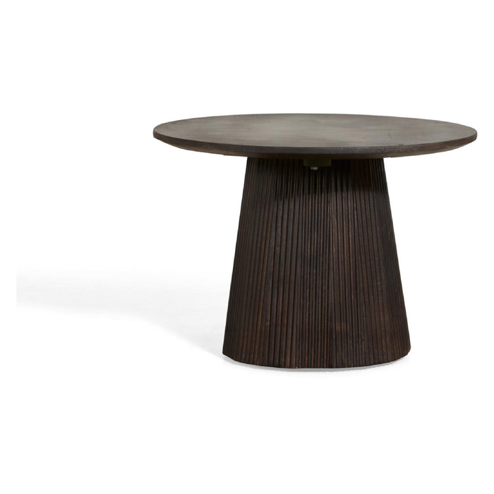 Nest of Nora Bijzettafel Nala - mangohout rond Ø60 cm - Donkerbruin