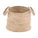 Nest of Nora Jute opbergmand rond met handvatten - Ø35x28 cm - Wit