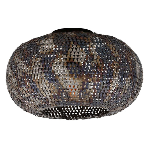 Nest of Nora Plafondlamp Silan Industrieel 1-lichts LED E27 Zwart bruin