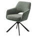 Set van 2 Nest of Nora draaibare eetkamerstoelen met armleuningen Kavo - Chenille - Bosgroen
