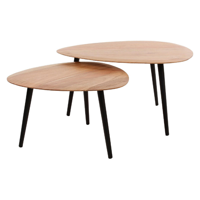 Nest of Nora Salontafel set van 2 - Organische driehoek - Acacia