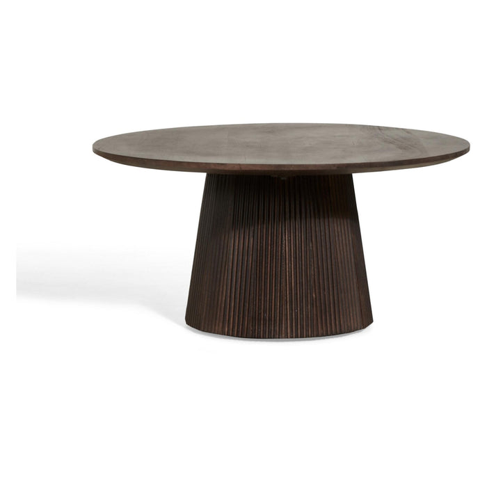 Nest of Nora Bijzettafel Nala - mangohout rond Ø80 cm - Donkerbruin