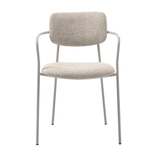 Set van 2 - Nest of Nora Eetkamerstoelen Lavi - Stof - Offwhite