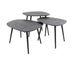 Nest of Nora Salontafel set Aiko - Van 3 vierkant - Metallic - Grijs