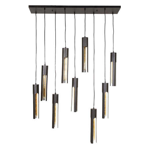 Nest of Nora Hanglamp Evian - 9-lichts buisvormig - E27 fittingen - Zwart