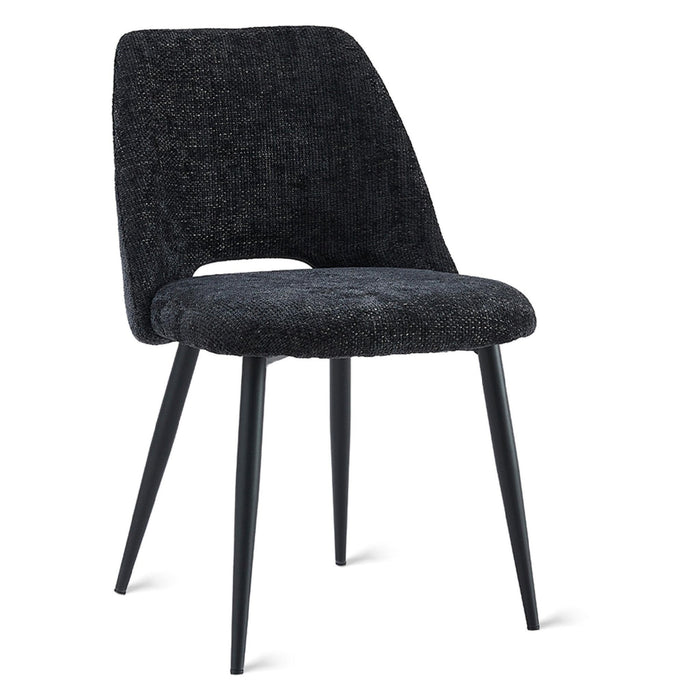 Set van 2 - Nest of Nora Eetkamerstoelen Lise - Stof - Antraciet